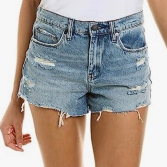 BLANKNYC THE ASTOR DISTRESSED CUTOFF BUTTON FLY DENIM SHORTS 29 NEW - Picture 2 of 5